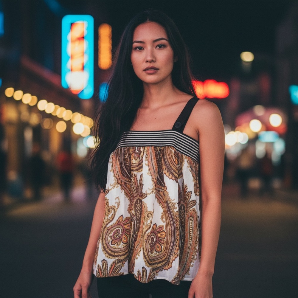 Rampage Paisley Babydoll Top – NWT – Size Small Y2K